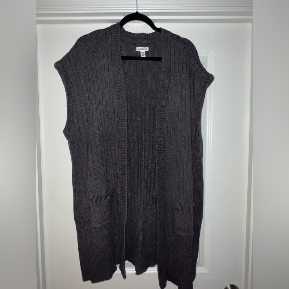 Croft & Barrow cozy long sweater vest 2X